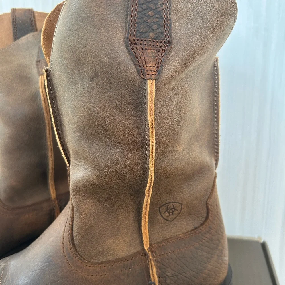 Ariat Men's Tan and Brown Western Boots - Picture 4 of 5